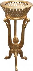 4250828380853 - Barock Pflanzentopfständer aus Holz Gold Antik-Look - Blumentopfständer Blumenständer 4250828380853 - Barock Pflanzentopfständer aus Holz Gold Antik-Look - Blumentopfständer Blumenständer