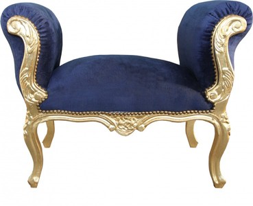 4250828380914 - Barock Schemel Hocker Royalblau Gold - Sitzbank 4250828380914 - Barock Schemel Hocker Royalblau Gold - Sitzbank