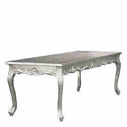 4250828380945 - Barock Esstisch Silber 180cm - Esszimmer Tisch 4250828380945 - Barock Esstisch Silber 180cm - Esszimmer Tisch