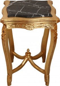 4250828380976 - Barock Beistelltisch mit Marmorplatte Viereckig Gold Mod W20 60 x 42 cm - Antik Stil 4250828380976 - Barock Beistelltisch mit Marmorplatte Viereckig Gold Mod W20 60 x 42 cm - Antik Stil