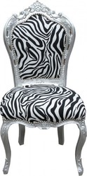 4250828381942 - Barock Esszimmer Stuhl Zebra Silber Mod2 - MÃ¶bel - BarockmÃ¶bel