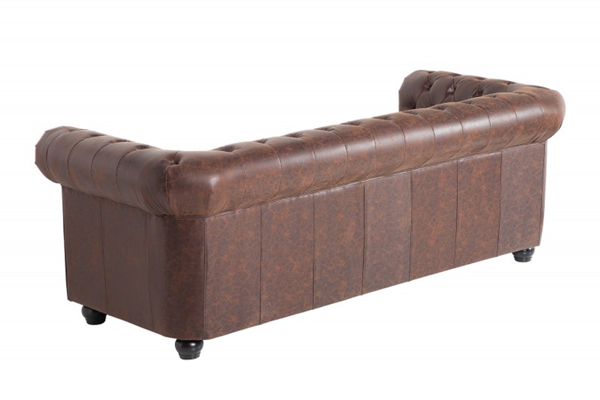 Chesterfield 3 Seater Antique Brown From The House Casa Padrino Chesterfield 3 Seater Antique Brown