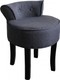 Casa Padrino Dise&ntilde;o heces Boston Gris / Negro - silla de tocador barroca – Bild 2