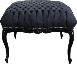 4250828383366 - Barock riesen Sitzhocker Schwarz   Schwarz 88 x 88 x H 66 cm - Barock MÃ¶bel
