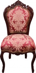 4250828383502 - Barock Esszimmer Stuhl Bordeaux Muster Braunrot - Antik Möbel - Limited Edition 4250828383502 - Barock Esszimmer Stuhl Bordeaux Muster Braunrot - Antik Möbel - Limited Edition