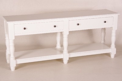 4250828384806 - Landhaus Stil Konsolen Tisch mit 4 Schubladen weiÃ 180 cm ModS4- Shabby Chic MÃ¶bel Wand Konsole