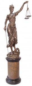 4250828384981 - Riesige Luxus Bronze Figur Justitia 190 cm  - Skulptur