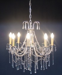 4250828385131 - Barock Kristall Kronleuchter 8-Flammig Silber - Hängeleuchte Lüster Hängelampe Deckenlampe 4250828385131 - Barock Kristall Kronleuchter 8-Flammig Silber - Hängeleuchte Lüster Hängelampe Deckenlampe