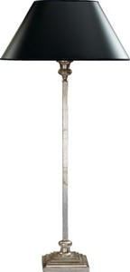 4250828385940 - Luxus Tischleuchte Schwarz Silber Säulen Lampe - Handgefertigt in Italien 4250828385940 - Luxus Tischleuchte Schwarz Silber Säulen Lampe - Handgefertigt in Italien