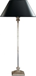 4250828385940 - Luxus Tischleuchte Schwarz Silber Säulen Lampe - Handgefertigt in Italien 4250828385940 - Luxus Tischleuchte Schwarz Silber Säulen Lampe - Handgefertigt in Italien