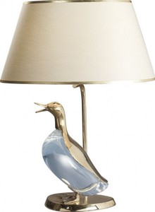 4250828386077 - Luxus Barock Tischleuchte Gold mit Murano Glas Ente - Italienische Tisch Lampe - Handgefertigt in Italien