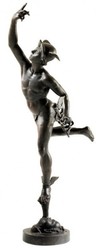 4250828386091 - Riesige Luxus Bronze Statue Mercurius 201 x 95 cm - RÃ¶mische Skulptur
