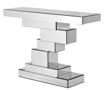4250828386756 - Luxus Spiegel Konsole Bricks B 1185 x T 335 x H 80 cm Konsole Hotel Art Deco MÃ¶bel