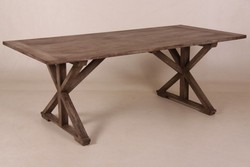 4250828386886 - Vintage Teak Esstisch Rustic Grey 210 x 100 cm - Landhaus Stil Tisch Teakholz