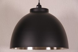 4250828387104 - HÃ¤ngeleuchte Deckenleuchte Schwarz   Innen vernickelt 45cm Durchmesser - Industrie Lampe HÃ¤nge Leuchte