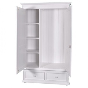 4251760374597 - Landhaus Stil Kleiderschrank WeiÃ - Kleider Schrank Shabby H 206 cm B 127 cm T 61 cm