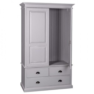 4250828387920 - Landhaus Stil Kleiderschrank  - Kleider Schrank Shabby H 197 cm B 120 cm T 59 cm
