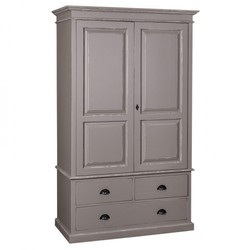 4250828387883 - Landhaus Stil Kleiderschrank  - Kleider Schrank Shabby H 197 cm B 120 cm T 59 cm