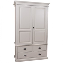 4250828387937 - Landhaus Stil Kleiderschrank  - Kleider Schrank Shabby H 197 cm B 120 cm T 59 cm