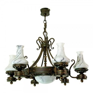 4250828387999 - Barock Schmiedeeisen Kronleuchter 6-Flammig Glas Hängeleuchte Lüster Hängelampe Deckenlampe - Burg Schloss Leuchter 4250828387999 - Barock Schmiedeeisen Kronleuchter 6-Flammig Glas Hängeleuchte Lüster Hängelampe Deckenlampe - Burg Schloss Leuchter