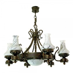 4250828387999 - Barock Schmiedeeisen Kronleuchter 6-Flammig Glas Hängeleuchte Lüster Hängelampe Deckenlampe - Burg Schloss Leuchter 4250828387999 - Barock Schmiedeeisen Kronleuchter 6-Flammig Glas Hängeleuchte Lüster Hängelampe Deckenlampe - Burg Schloss Leuchter