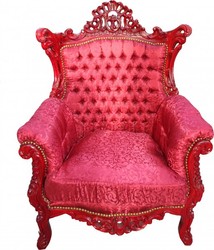 4250828388231 - Barock Sessel Al Capone Mod3 Bordeaux Muster   Braun Rot MÃ¶bel Antik Stil - Limited Edition