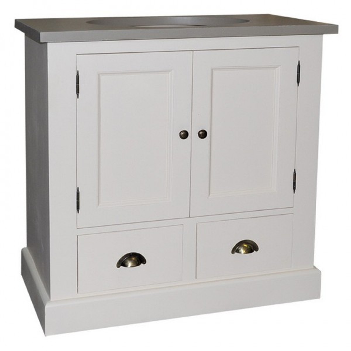 4250828388675 - Landhaus Stil Waschschrank Waschtisch inkl 1 Waschbecken - Bad Schrank