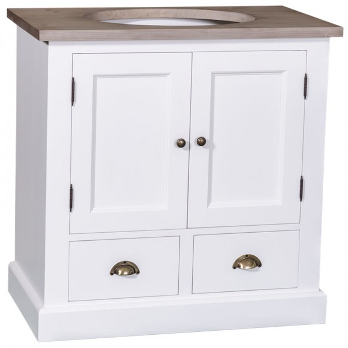 4250828388668 - Landhaus Stil Waschschrank Waschtisch inkl 1 Waschbecken - Bad Schrank