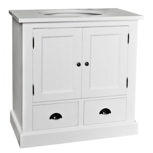 4250828388699 - Landhaus Stil Waschschrank Waschtisch inkl 1 Waschbecken - Bad Schrank