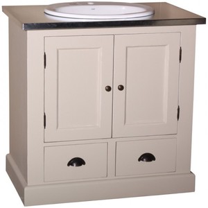 4250828388682 - Landhaus Stil Waschschrank Waschtisch inkl 1 Waschbecken - Bad Schrank