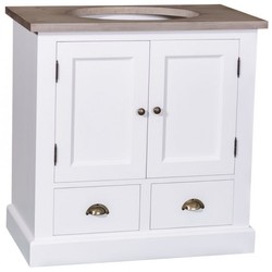 4250828388668 - Landhaus Stil Waschschrank Waschtisch inkl 1 Waschbecken - Bad Schrank