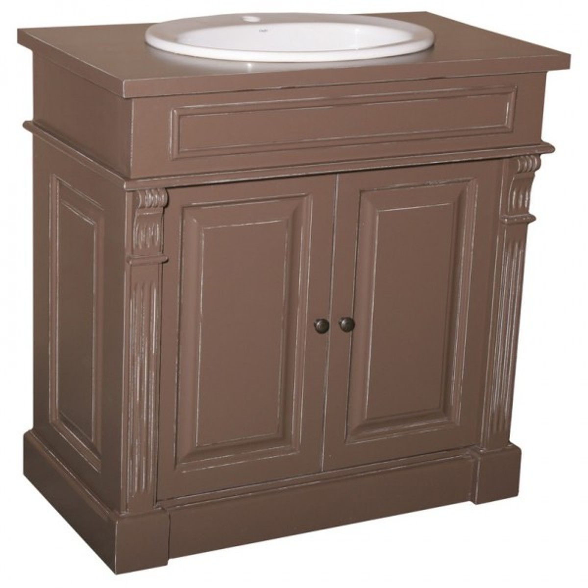 4250828388743 - Landhaus Stil Waschschrank Waschtisch inkl 1 Waschbecken Venice - Bad Schrank