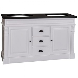 4250828388873 - Landhaus Stil Waschschrank Waschtisch inkl 2 Waschbecken mit Schubladen und Schranktüren Nizza - Bad Schrank Massivholz 4250828388873 - Landhaus Stil Waschschrank Waschtisch inkl 2 Waschbecken mit Schubladen und Schranktüren Nizza - Bad Schrank Massivholz