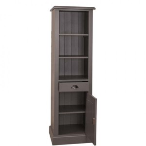 4250828388989 - Landhaus Stil Badezimmer Schrank Hochschrank mit Schublade - Bad Schrank Massivholz