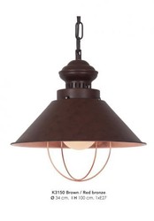 4250828389221 - HÃ¤ngeleuchte Deckenleuchte Bronzefarben Industrial Design 34 cm Durchmesser - Industrie Lampe Leuchte Industrieleuchte