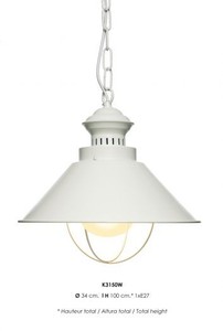 4250828389276 - Hängeleuchte Deckenleuchte Weiß Industrial Design 34 cm Durchmesser - Industrie Lampe Leuchte Industrieleuchte 4250828389276 - Hängeleuchte Deckenleuchte Weiß Industrial Design 34 cm Durchmesser - Industrie Lampe Leuchte Industrieleuchte