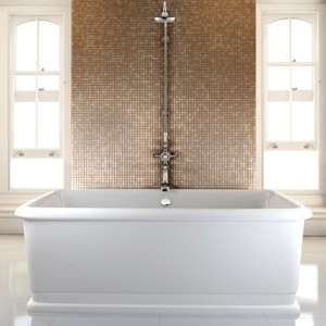 4250828389580 - Badewanne freistehend rechteckig 1800mm BLon - Freistehende Retro Antik Badewanne