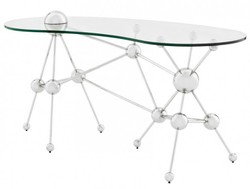 4251287700596 - Luxus Schreibtisch   SekretÃ¤r Glas   Silber Astronomy - Art Deco