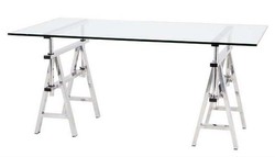 4250828390982 - Luxus Schreibtisch   SekretÃ¤r Glas   Silber Architect Art Deco