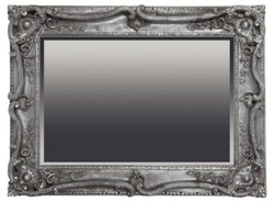 4250828391323 - Barock Spiegel Antik Silber 118 x H 88 cm - Rechteckiger Wandspiegel im Barockstil - Prunkvoller Antik Stil Garderoben Spiegel - Barock Interior - Handgefertigte Barock MÃ¶bel