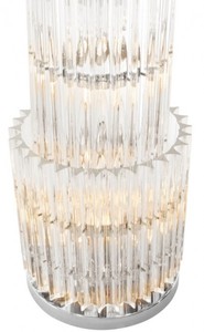 Casa Padrino luxury table lamp Icicle glass / Nickel Finish - Light - Luxury Collection – Bild 3