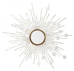 4250828393051 - Luxus Designer Wandspiegel Sunshine Gold B 155 x H 155 cm - Luxury Hotel Collection