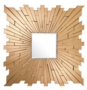 4250828393082 - Luxus Designer Wandspiegel Gold B 120 x H 120 cm - Art Deco Luxury Hotel Collection