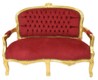 Casa Padrino Baroque Kider seat bordeaux red / gold antique style lounge – Bild 1