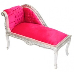 4250828394591 - Barock Kinder Chaiselongue Pink   Silber Mod2 - Tron Barock MÃ¶bel