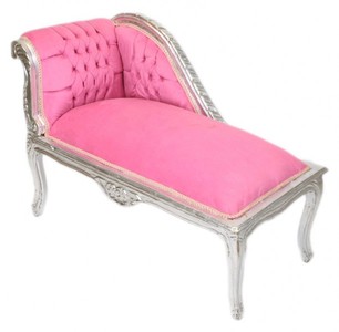 4250828394607 - Barock Kinder Chaiselongue Rosa   Silber Mod2 - Tron Barock MÃ¶bel