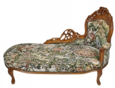 4250828394638 - Barock Chaiselongue Gobelin Muster Braun - Antik Stil Möbel Lounge Liege Recamiere 4250828394638 - Barock Chaiselongue Gobelin Muster Braun - Antik Stil Möbel Lounge Liege Recamiere