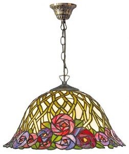 4250828394706 - Tiffany Deckenleuchte   HÃ¤ngeleuchte mit Kette Mosaik Glas Durchmesser 40 cm - Leuchte Lampe