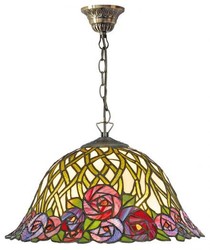 4250828394706 - Tiffany Deckenleuchte   HÃ¤ngeleuchte mit Kette Mosaik Glas Durchmesser 40 cm - Leuchte Lampe