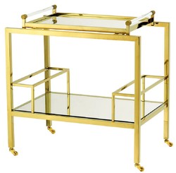 4250828395062 - Luxus Trolley Gold 72 x 47 x H 72 cm - Edelstahl Servierwagen - Hotel & Restaurant Accessoires - Luxus QualitÃ¤t